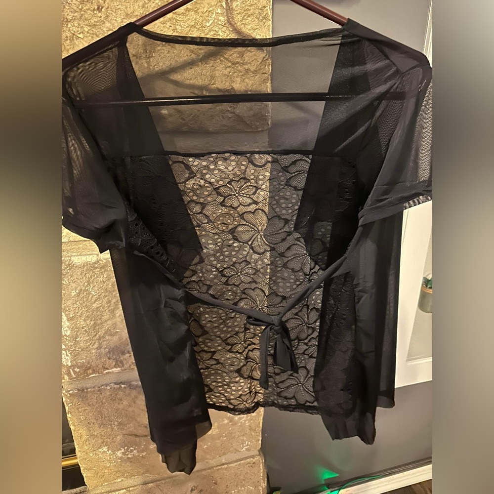 NEW - Sheer Black cardigan